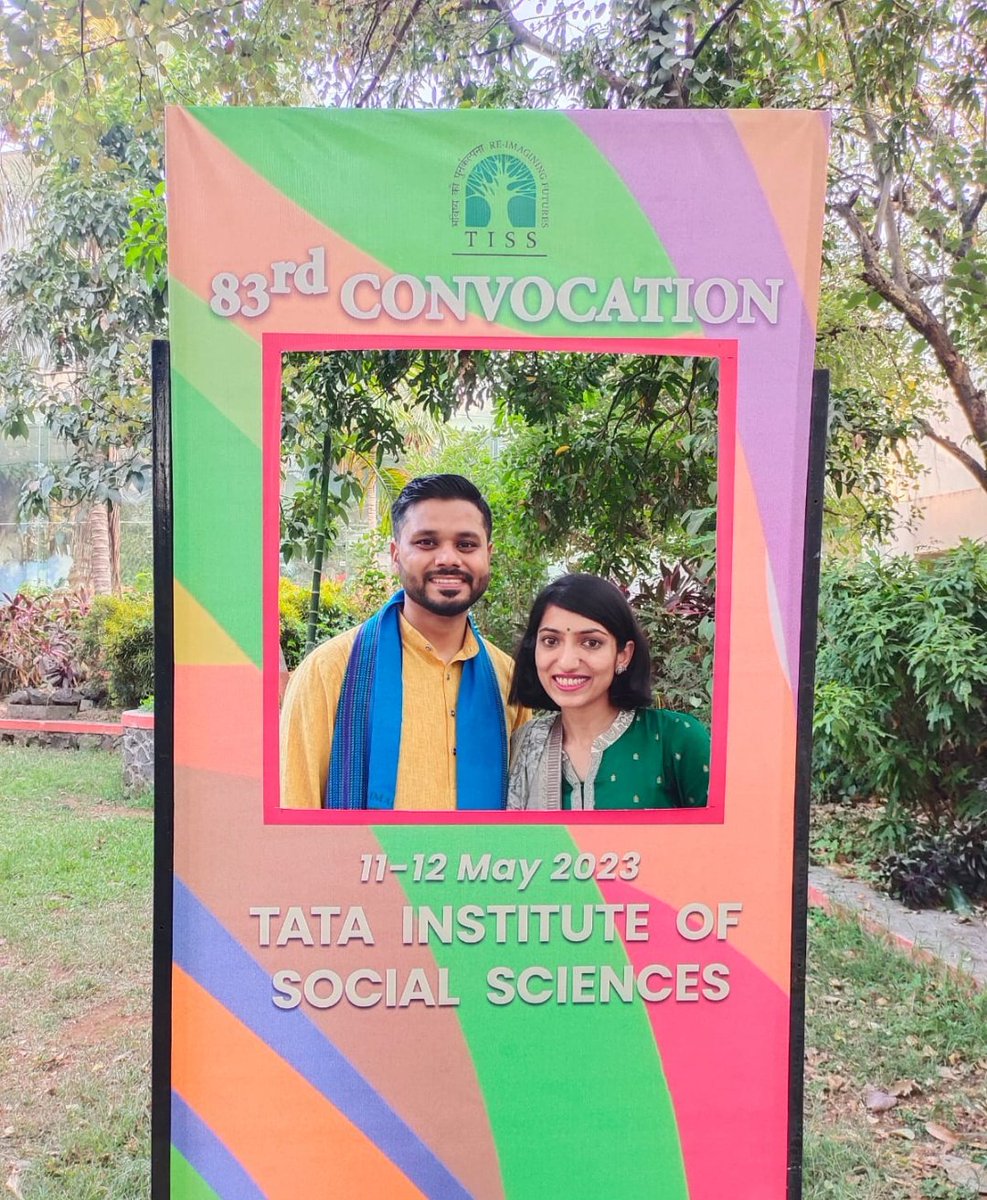 free_yanka's tweet photo. Joyous updates:
1. My husband @avadh166 received his doctorate @TISSpeak. Presenting Dr. Avadh Bihari. So proud 🥲
2. I submitted my PhD thesis just after 😅 We both met at TISS 2009-11. This is a special one with my partner in everything!❤️
#PhDCouple @PhDVoice @AcademicChatter https://t.co/TH0pX4CCXC