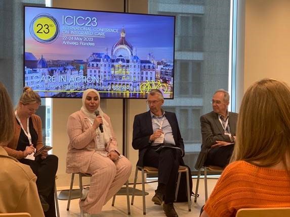 Dr. Reham Abdelhalim leads a discussion at the International Conference on Integrated Care in Antwerp, Belgium. During the conference, BOHT is presenting on:
- Development of a new palliative care model
- Burlington Health Navigator app
- Community Wellness Hub program 
#ICIC23