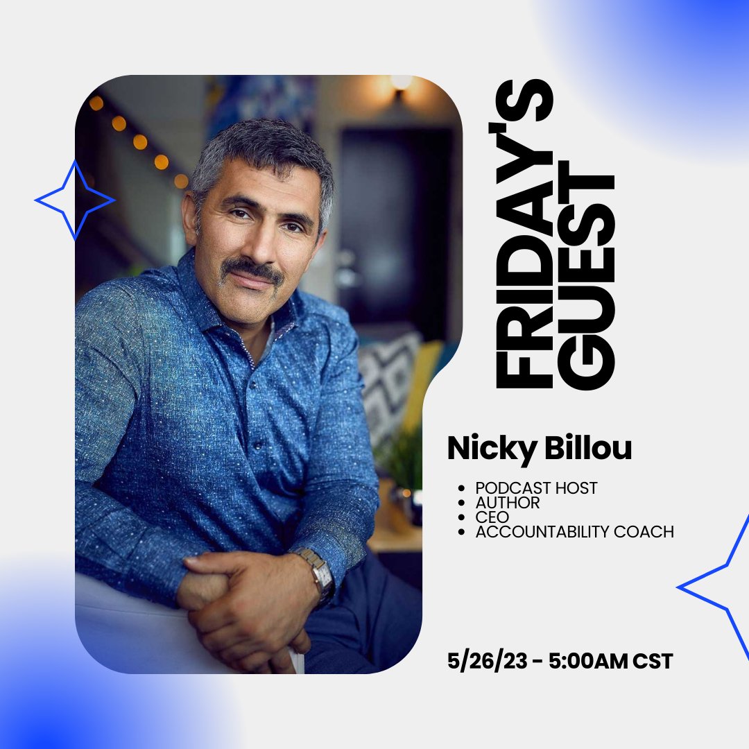 RT @FutureFactoryFF: It's that time of the week again!! 🎉 This week's guest is Nicky Billou: fellow podcaster, author, CEO, and accountability coach. Check back tomorrow for a sneak peak at Friday's episode 🗣️ . . . #businesspodcast #businessleaders…
