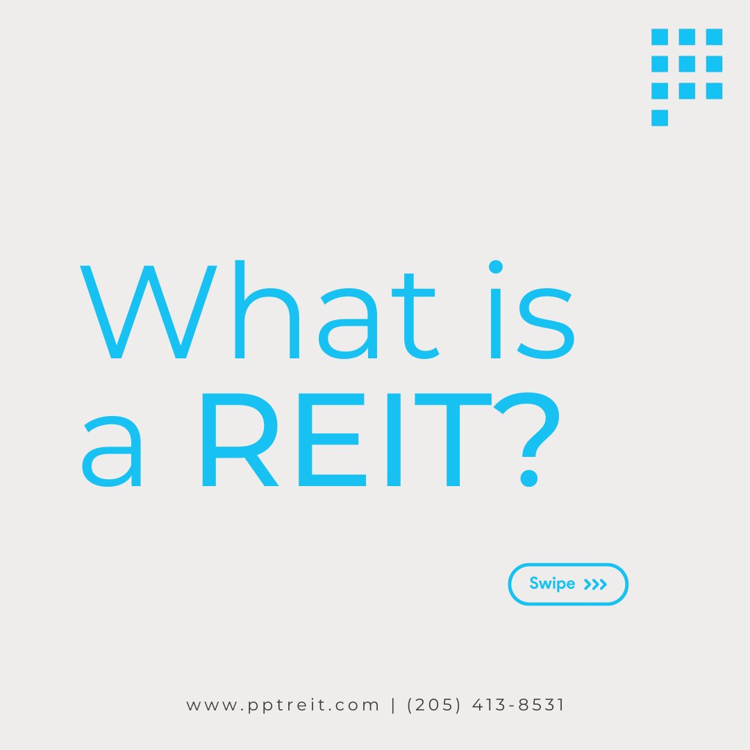 burkecox's tweet photo. What is a REIT? Real Estate Investment Trusts are essentially group investments. Rather than investing in a rental property on your own, REITs allow you to invest passively, in multiple pieces of real estate at once. #pptreit
Learn more at https://t.co/FaH0wLWjnz https://t.co/7SZASz1mTP