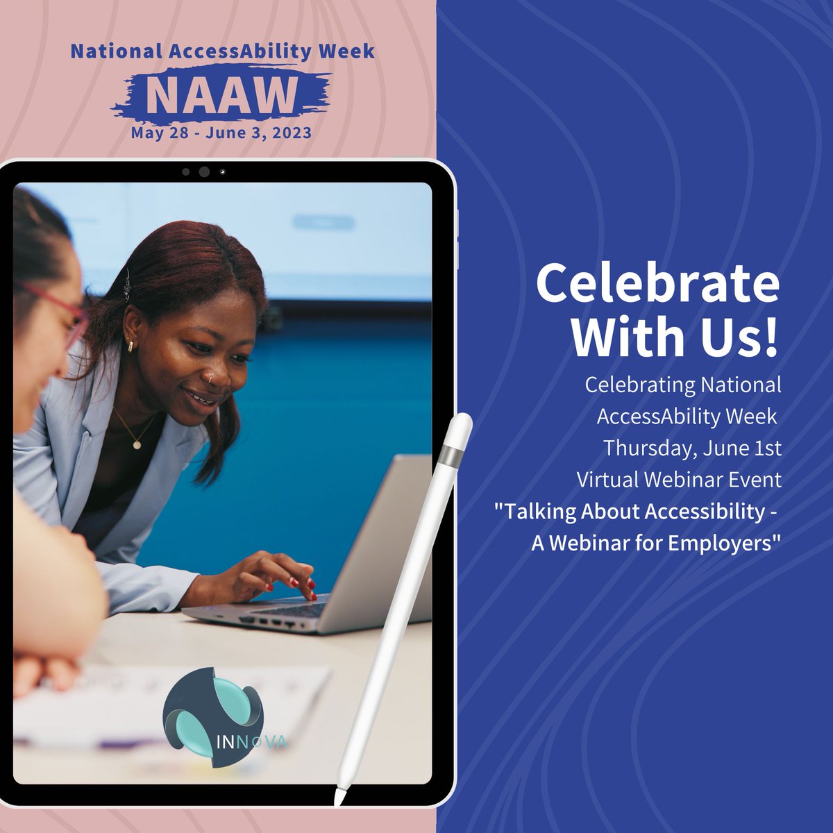 💻 Plus two webinars!
1️⃣ Digital Employment Journey: Empowering Abilities in the Digital World 🌐💼
2️⃣ Talking About Accessibility: A Webinar for Employers 🗣️✨💪 

#NAAW #NAAW2023 #NationalAccessAbilityWeek #NationalAccessAbilityWeek2023 #AccessibleCanada #PWD