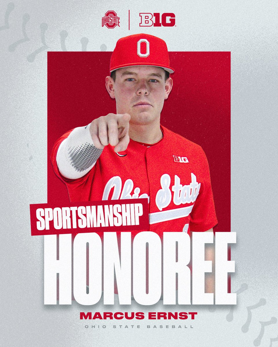 Our Big Ten Sportsmanship Award honoree is <a href="/marcusernst02/">Marcus Ernst</a>, whose hard work and dedication to the squad make him one of the best teammates anyone could ever ask for‼️

#GoBucks