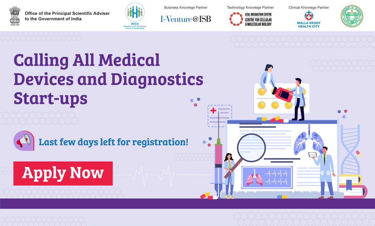 RICH_Hyd's tweet photo. Last few days left to apply for #RICHAID Cohort 4!
If you’re a #startup solving problems in the #MedTech devices and diagnostics spaces, don’t miss out on this opportunity to unlock the full potential of your #innovation.
Apply now at: https://t.co/2YIhtd9x4M https://t.co/5bnjPCSSXc