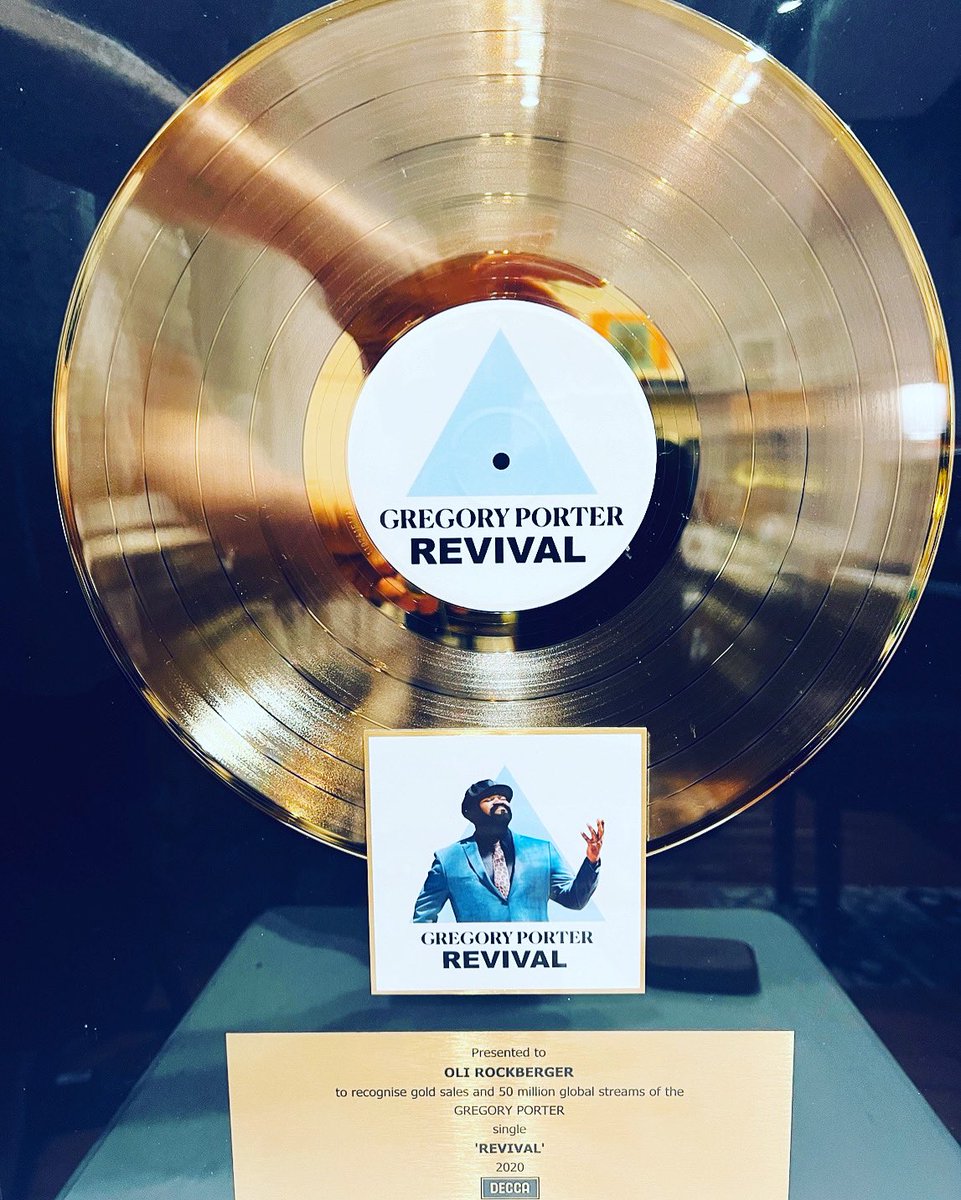 Can’t quite believe that “Revival” has gone gold 🤯🤯! I’m so proud to be a co-writer of this song alongside 🔥🔥 <a href="/GregoryPorter/">Gregory Porter</a> <a href="/Troy__Miller/">TROY</a> . 👂to the song on Gregory’s fantastic album ‘All Rise’ 👏👏👏