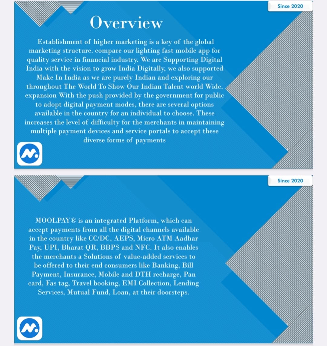 MoolPayOfficial's tweet image. Overview..
#moolpaymatm 
#aepsservice #MATM #hightdmtcommission #topaeps #aepsportal #miniATM #loanemi #topaepscommission #moolpay #CMS #BestCMS #apes #RECHARGE #DTHrecharge 
#DMT #moneytransfer #verified  #DomesticMoneyTransfer #verifyaccount 
#BillPayments #billpay