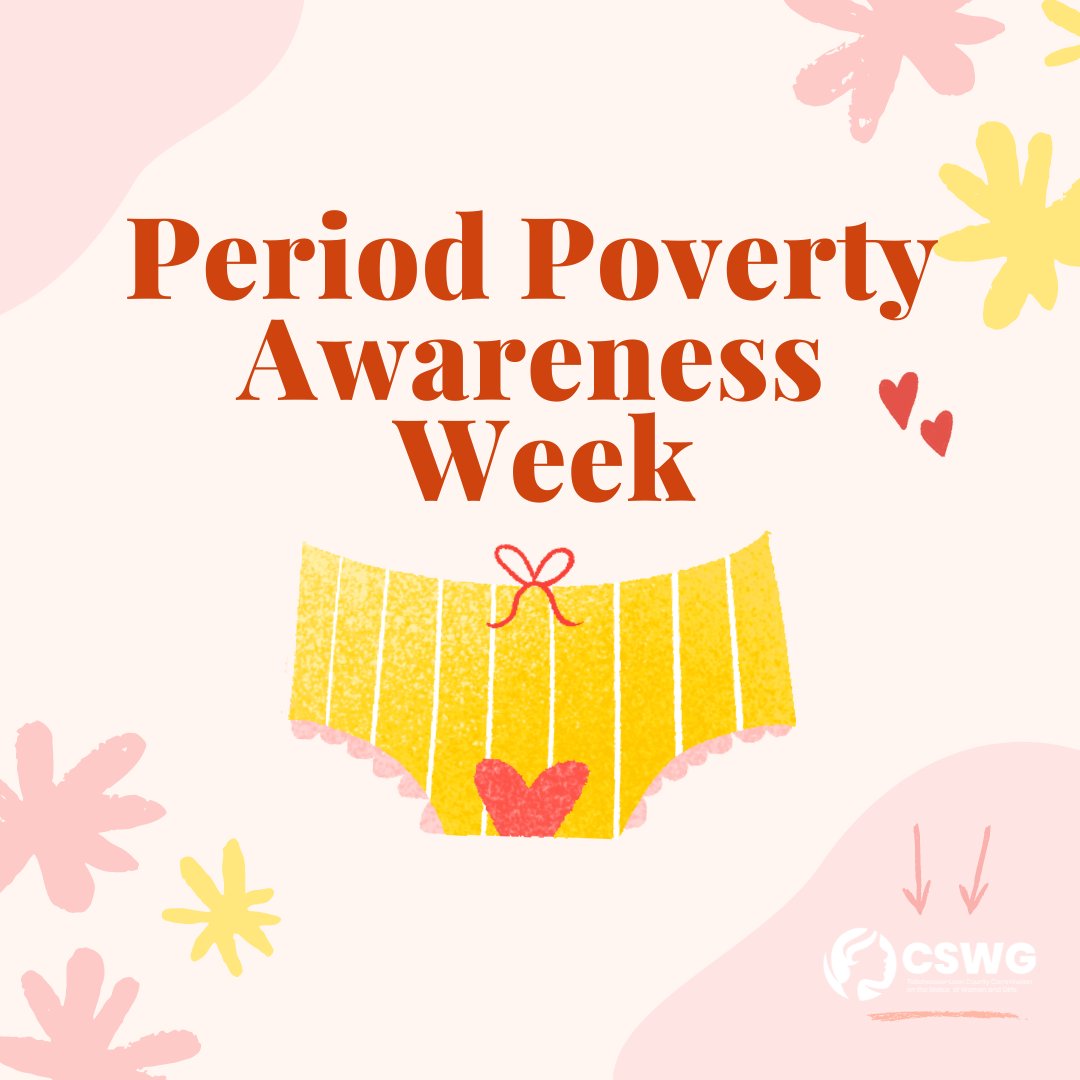 This week is #PeriodPovertyAwarenessWeek! Created by the Alliance for Period Supplies, Period Poverty Awareness Week aims to draw attention to the issue of period poverty and the negative impact it has on people who menstruate. #CSWGTLHLeon #EndPeriodPoverty