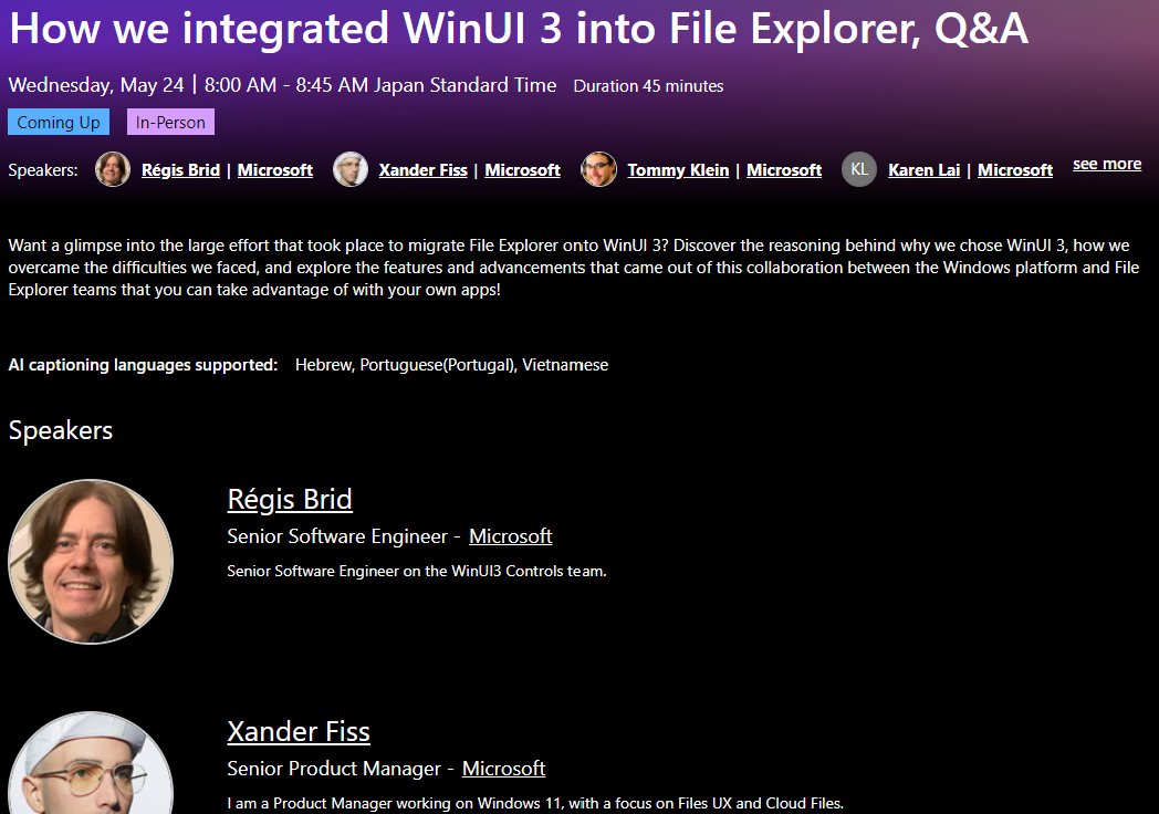 AndrewKeepCodin's tweet image. Since this is an In-Person session, I guess you need be registered or sign out from #MSBuild.