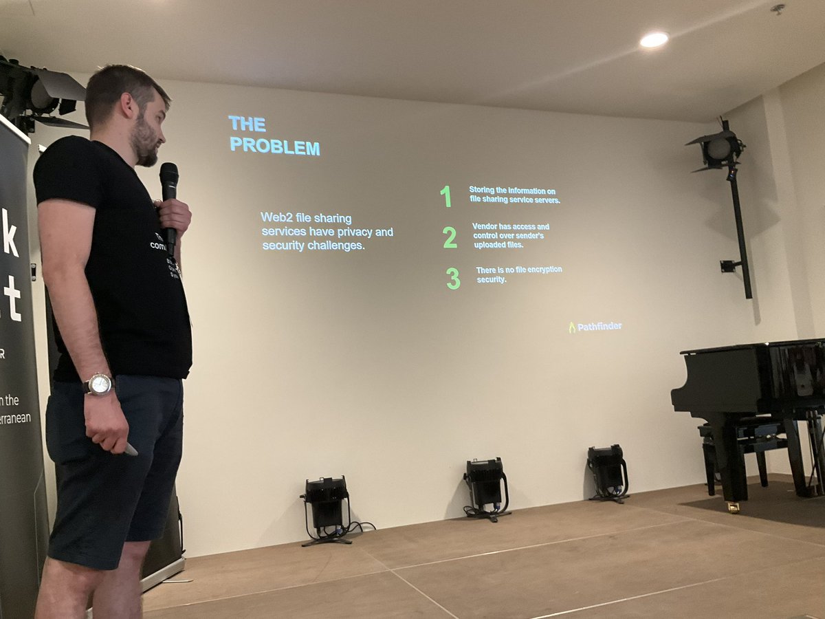 EthanPierse's tweet photo. Now on to web3 file sharing with Pathfinder @NEARbalkan
@blocksplit #BlockSplit4 https://t.co/L0D1lgvFeT