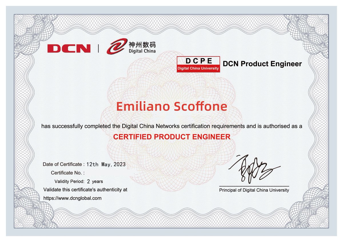 LatinNetma's tweet photo. Certificamos a nuestro personal técnico y comercial y obtuvimos el diploma #DCPE de Digital China University, que nos habilita como Ingenieros de Producto Certificados.
🙌Felicitaciones a todo el equipo de #Netma. Gracias por el esfuerzo y compromiso!! 👏
https://t.co/vFEaEBgI7F https://t.co/6zkBmOXvyB