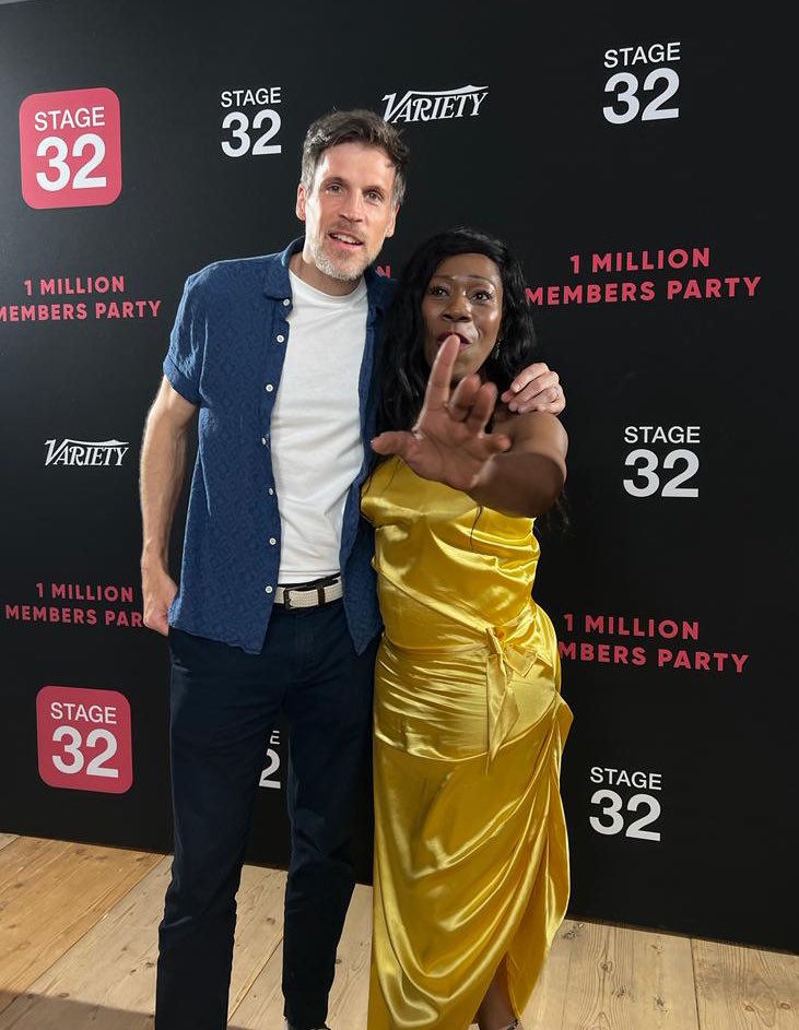 No photos please 😂
The always glam @ninaspage and I at the @Stage32 fantastic party last night!!
