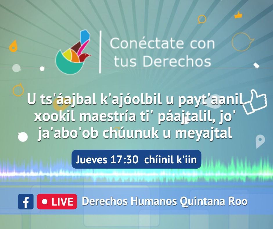 cdhqroo's tweet photo. Te invitamos al lanzamiento de la convocatoria de la Maestría en Derechos Humanos, V Generación (2023-2025), este jueves en el próximo número de Conéctate con tus derechos.

⏰Jueves 25 de mayo, 17:30 horas (Q.R.) https://t.co/1m7RjDq0X0