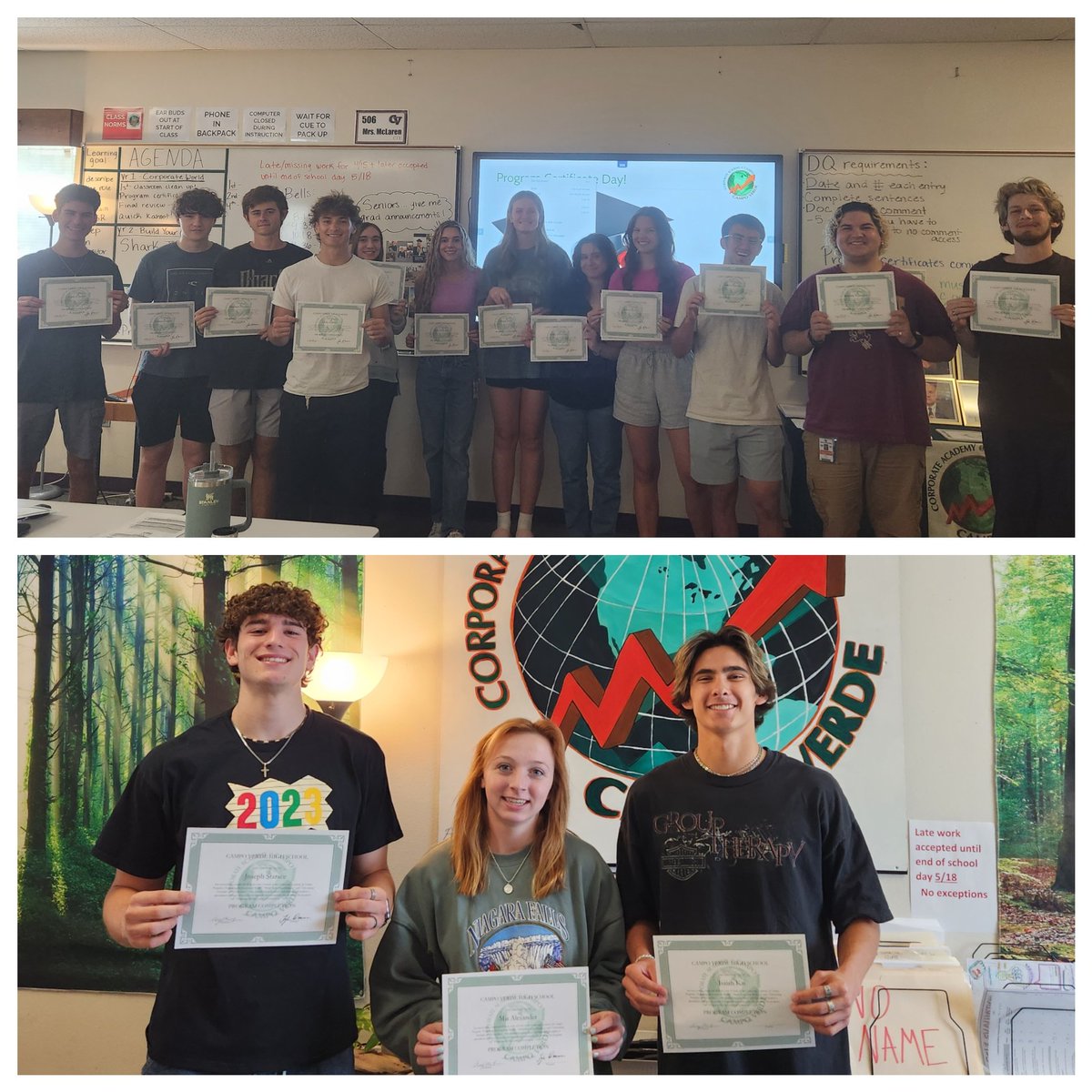 The following students dedicated three years of high school to studying business and completed all courses in Corporate Academy! Sad to see them go, but wish them all the best in their next adventure!