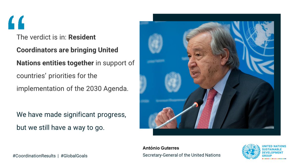 UN Sustainable Development Group 🇺🇳 (@un_sdg) on Twitter photo "Around the world, <a href="/UN/">United Nations</a> country teams are our eyes, ears and hands, supporting Gov'ts & striving to translate global & regional commitments on the #GlobalGoals into action."
- <a href="/antonioguterres/">António Guterres</a> speaking to Member States at ECOSOC on #CoordinationResults.
⏩bit.ly/3WtyUmI "Around the world, <a href="/UN/">United Nations</a> country teams are our eyes, ears and hands, supporting Gov'ts & striving to translate global & regional commitments on the #GlobalGoals into action."
- <a href="/antonioguterres/">António Guterres</a> speaking to Member States at ECOSOC on #CoordinationResults.
⏩bit.ly/3WtyUmI