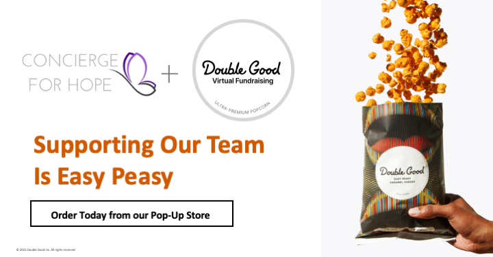 Concierge4_Hope's tweet photo. When you buy Double Good's award-winning, ultra-premium popcorn, 50% of your purchase goes to supporting our cause and you receive a delicious reward! 🍿Order today from our pop-up store:  https://t.co/IJWCR9kW0m https://t.co/35CDwlLAq9