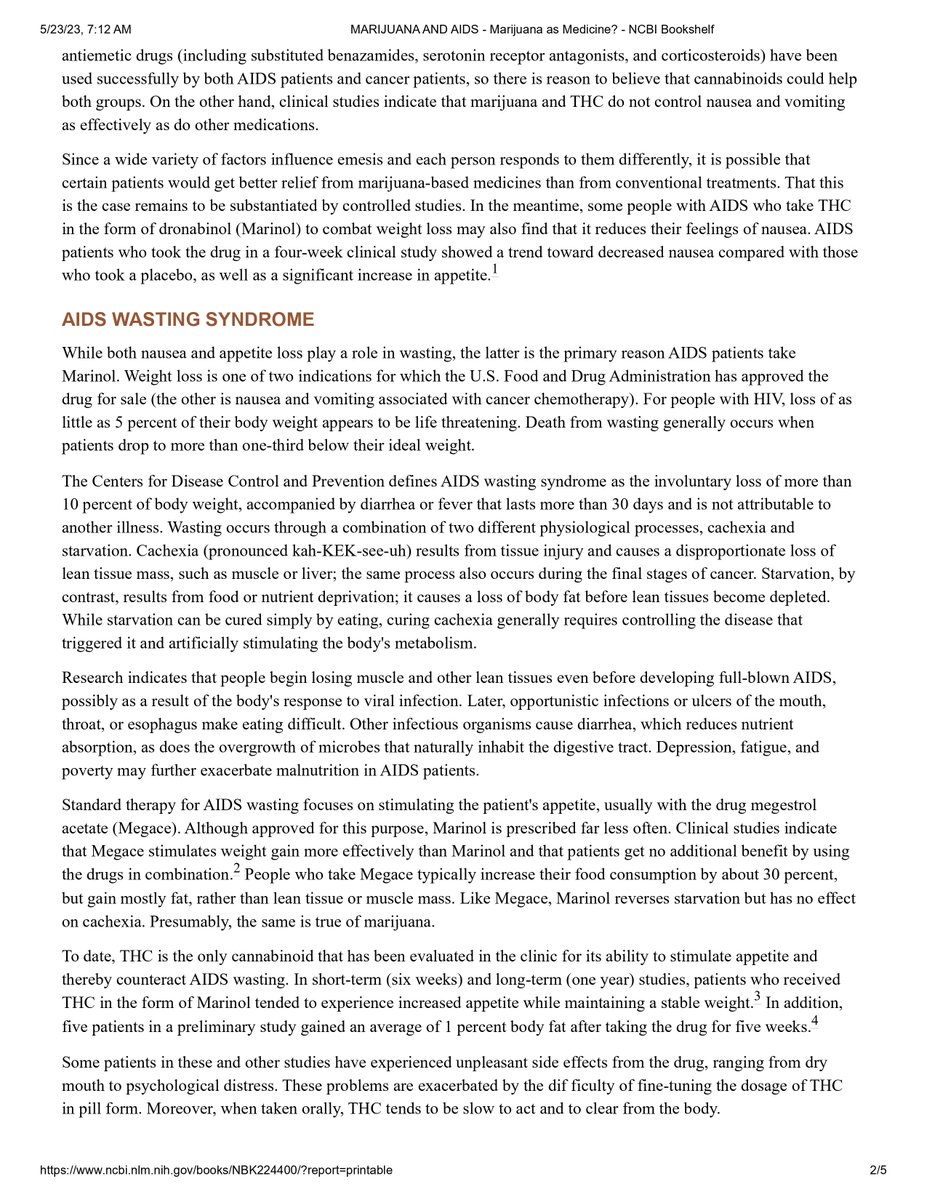 CCH2OHOME's tweet photo. Excerpt From Marijuana as Medicine? The Science Beyond the Controversy. P. 1-4 https://t.co/GJTUkMMIE8 #cannabis #AIDS https://t.co/KcaTvPaibj