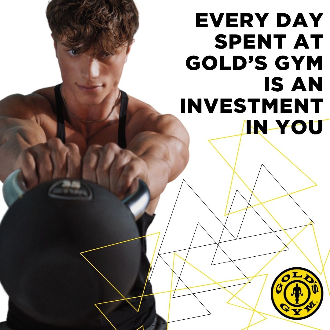 Every day spent at Gold’s gym is an investment in you! 
#GoldsGym #HealthyLifestyle #GymMotivation #GoldsGymFitness #WorkOutWithGoldsGym