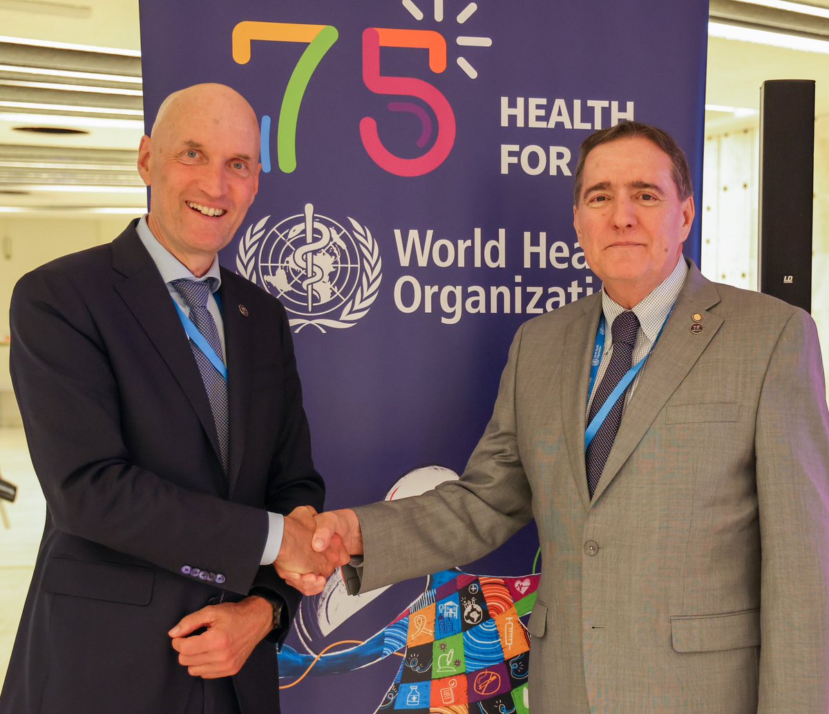 At my encounter with Prof. Dr. Ernst Kuipers, Minister of Health, Welfare and Sport of the Netherlands at WHA76 yesterday, we discussed collaboration to improve the health of populations of their Caribbean special municipalities, including strengthening human resources for health