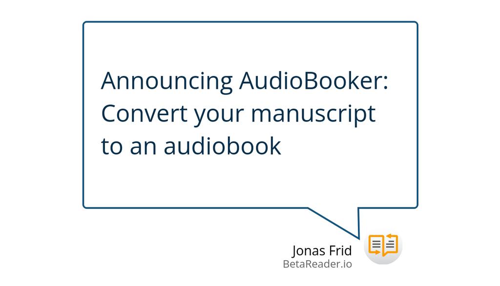 An iOS app that lets you convert your manuscript into an audiobook using natural sounding synthetic voices.

Read more 👉 lttr.ai/ACA7l

#Audiobooks #LaunchingAudiobooker #AnnouncingAudiobooker #2023|Advice #BetaReaders #BetaReading