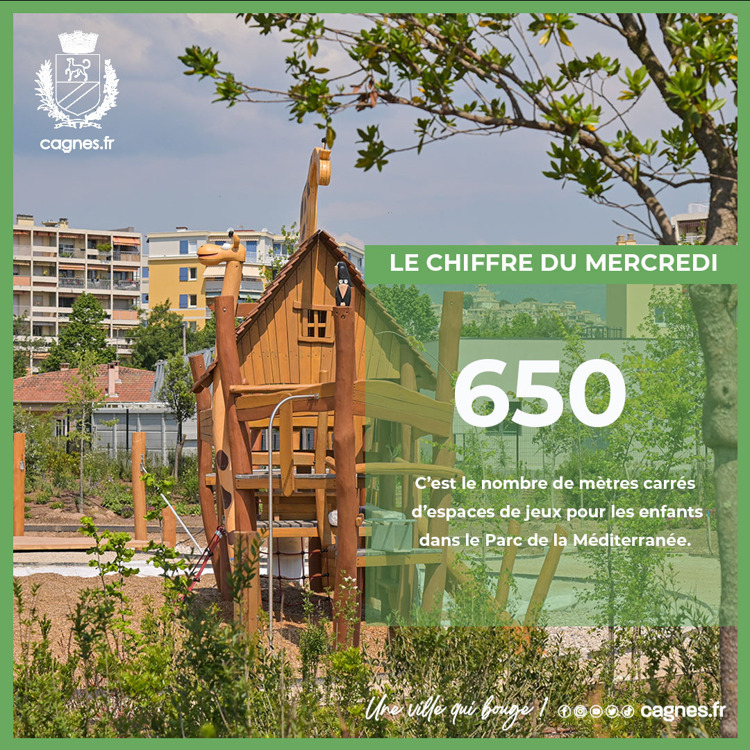 [CHIFFRE DU MERCREDI]

650

C’est le nombre de mètres carrés d’espaces de jeux pour les enfants dans le Parc de la Méditerranée.

#chiffredumercredi #cagnessurmer #enfants #parc #jeux #nature