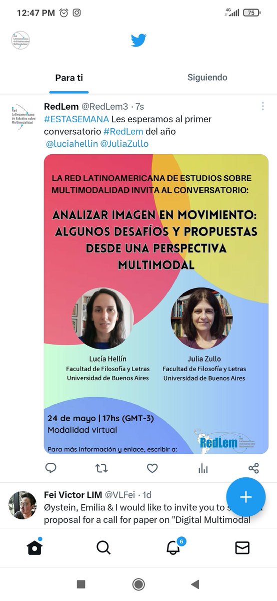 RedLem3's tweet photo. Les esperamos mañana en el conversatorio de @JuliaZullo y @luciahellin  para explorar abordajes multimodales de la imagen en movimiento. #RedLem2023 https://t.co/VZ4k5drfZG