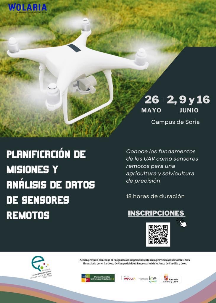 pacu_rodriguez's tweet photo. Quieres recibir un curso gratuito sobre planificación de misiones y procesado de datos con drones en el ámbito ambiental? Si estás en Soria y tienes los siguientes 5 viernes por la mañana disponibles, estás de suerte!!!

https://t.co/Vr215d27xe https://t.co/xRyYwo9N0A