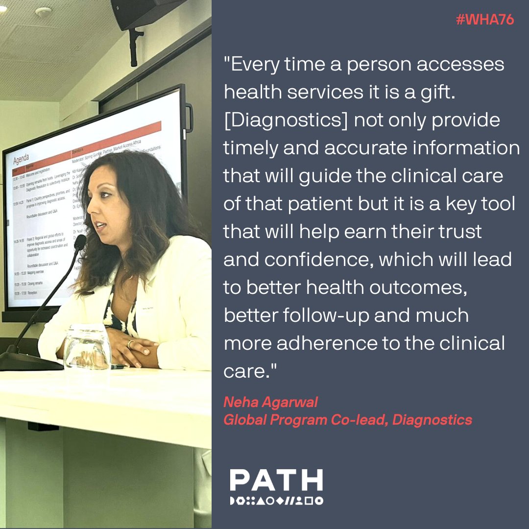 PATHtweets's tweet photo. 🔬 Today, we united with @AfricaCDC and @OpenSociety to co-host a dynamic roundtable discussion with experts from various sectors. Together we're mobilizing action for the effective implementation of the Resolution on Strengthening Diagnostics Capacity at #WHA76. https://t.co/sfUZQrY7Fu