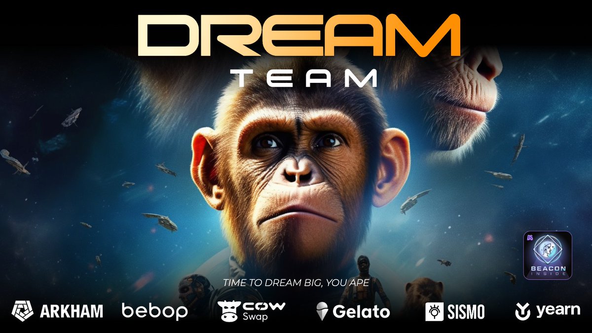 Top crypto teams want crypto natives

Meet the DREAM Team 👨‍🚀

A group of projects that understand and value your onchain talent to hire and grow their teams: starting today with the DegenScore Beacon!

@ArkhamIntel  
<a href="/bebop_dex/">Bebop</a> 
<a href="/CoWSwap/">CoW DAO</a> 
<a href="/gelatonetwork/">Gelato</a> 
<a href="/Sismo_eth/">Sismo</a> 
<a href="/yearnfi/">yearn</a> 

👇