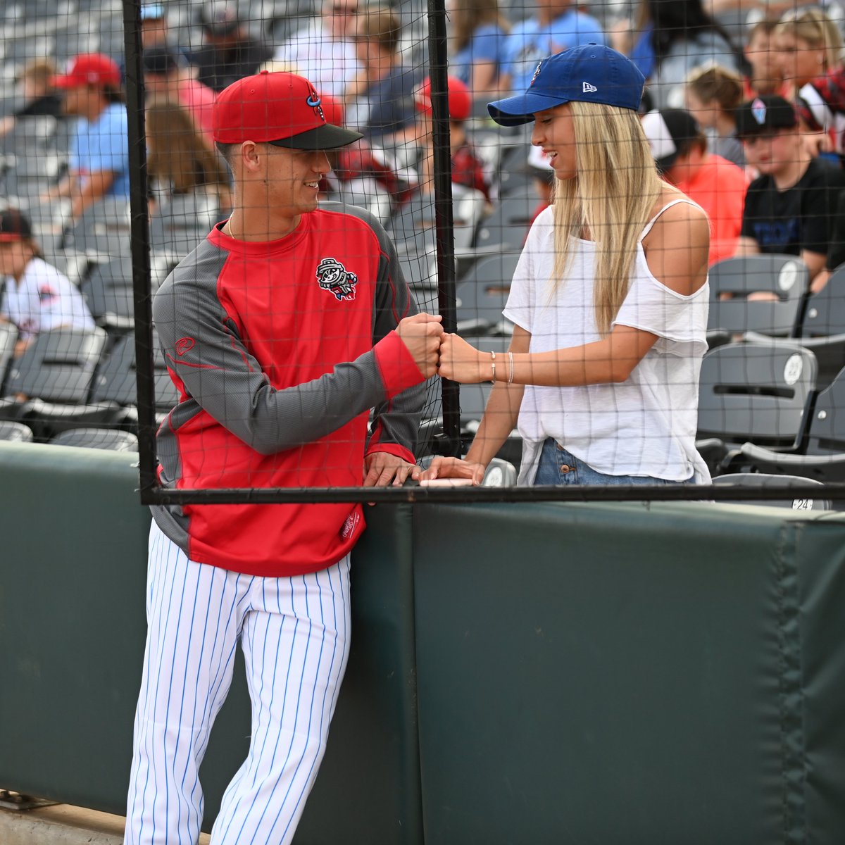 trashpandas's tweet image. Congrats to Trash Pandas pitcher @colemancrow and his fiancée Avery on their engagement! 💍