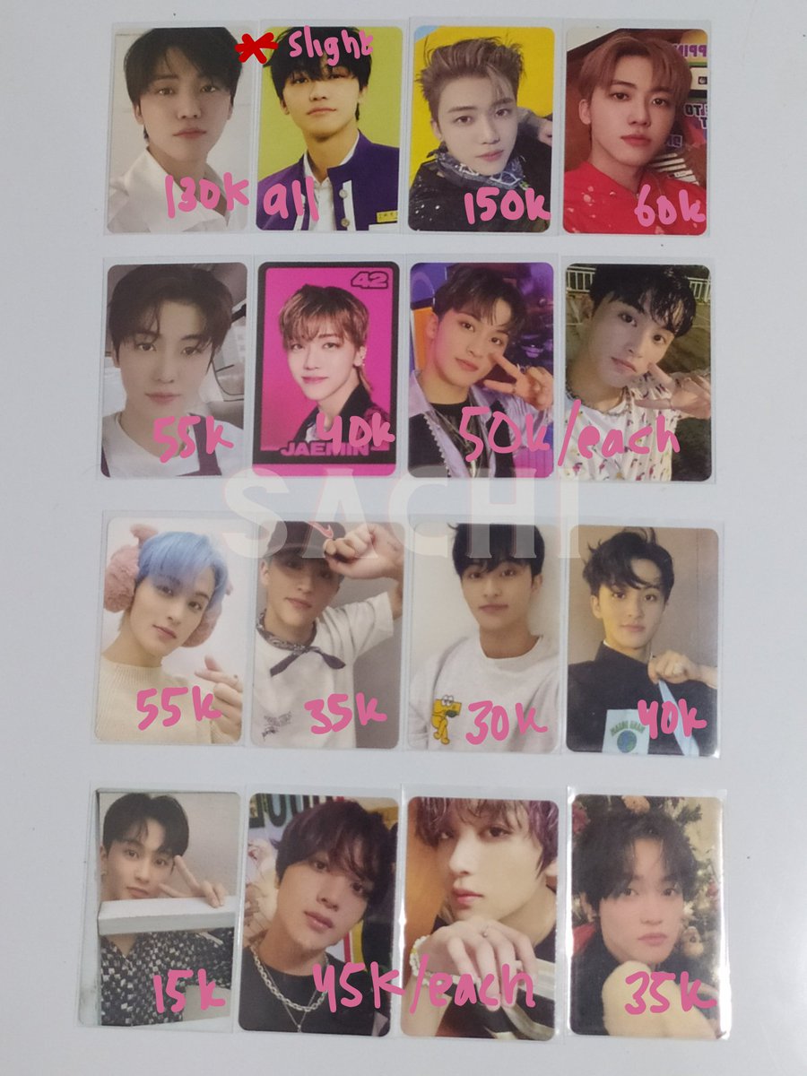 [help rt, like]

𖥻 WTS AAB JAEMIN, MARK‼️

🏡 Jateng
🎀 Incl pack
🎀 price on pict
🎀 exc adm shopee 2k
🎀 good condi 
🎀 keep event with dp 
🎀 co 🍊 only

t. WTS photocard jaemin, mark, haechan, chenle