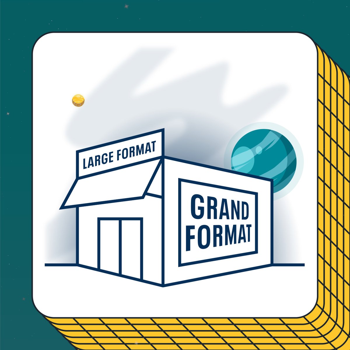 With grand format, there are no limits to the scale of your next big project. We’re not talking about ordinary exterior signage, but a display that wraps the entire side of a building.