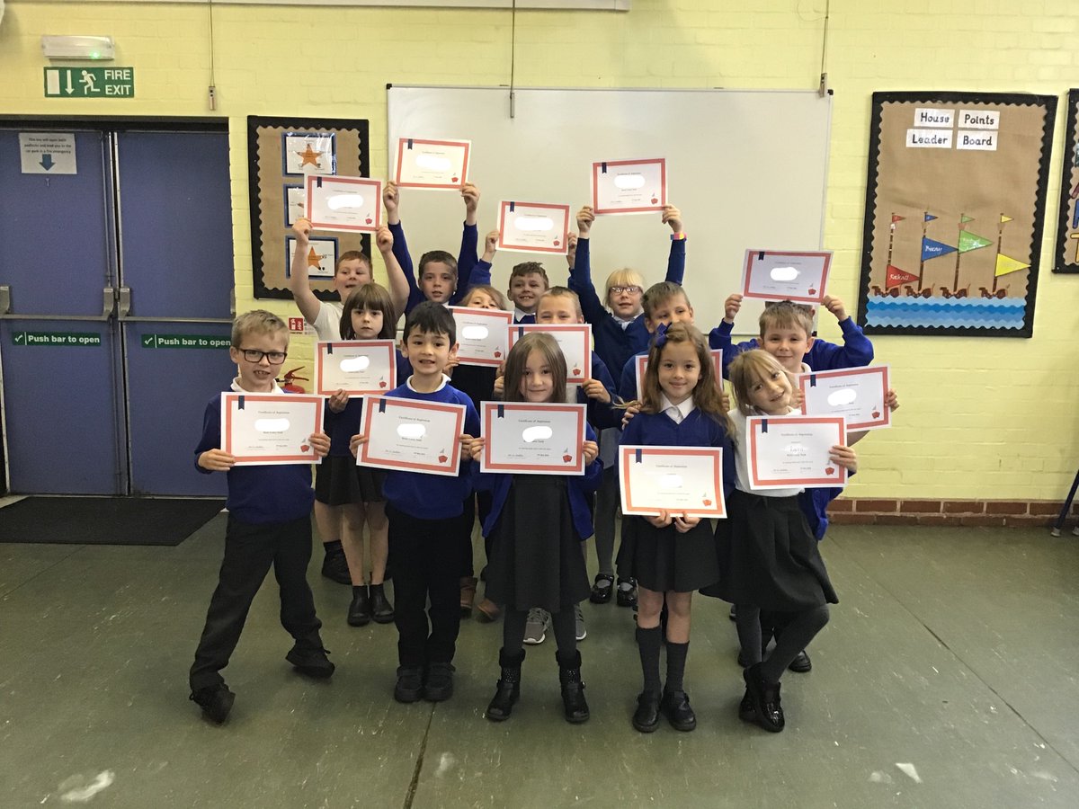 AcademyRaleigh's tweet photo. Our year 2 children were all excited to receive the Aspiration certificate this week for giving 100% for SATs week. #SATs https://t.co/YXCpltmhso