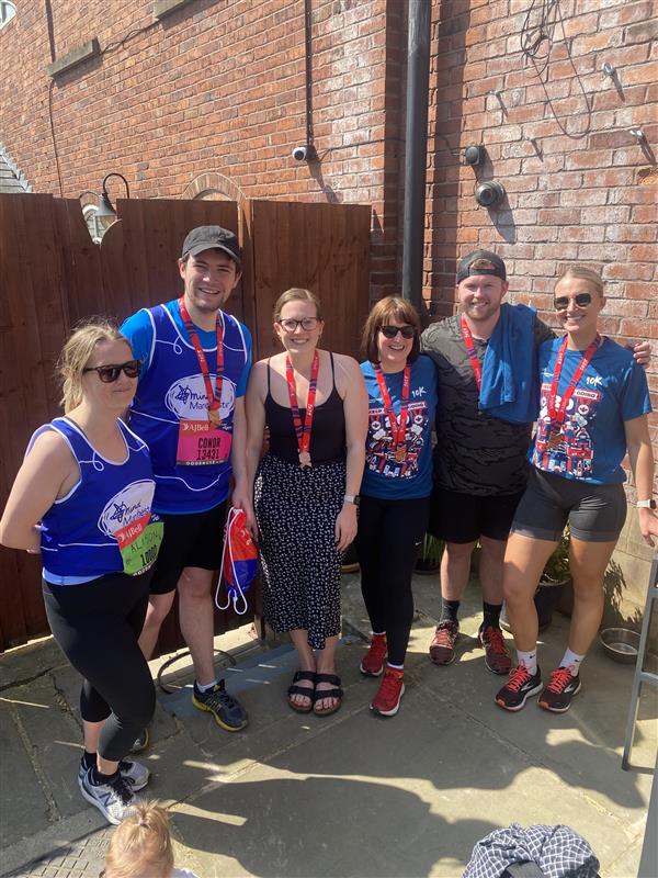 TU_NHS's tweet photo. A big congratulations to our team members for taking part in the Manchester Half Marathon and Manchester 10k this weekend. The team ran in aid of @ManchesterMind, our charity partnership. Well done to all who took part! 

#ManchesterMind #NHSTU https://t.co/oI2p43OEnW