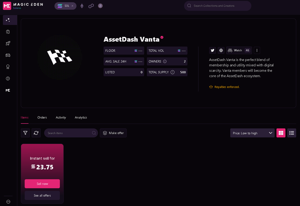 bigchog's tweet photo. 23 SOL bid already and y'all worried this won't sell out? 🤣 market is bullish on @assetdash and their products https://t.co/0kxTpRWtSo