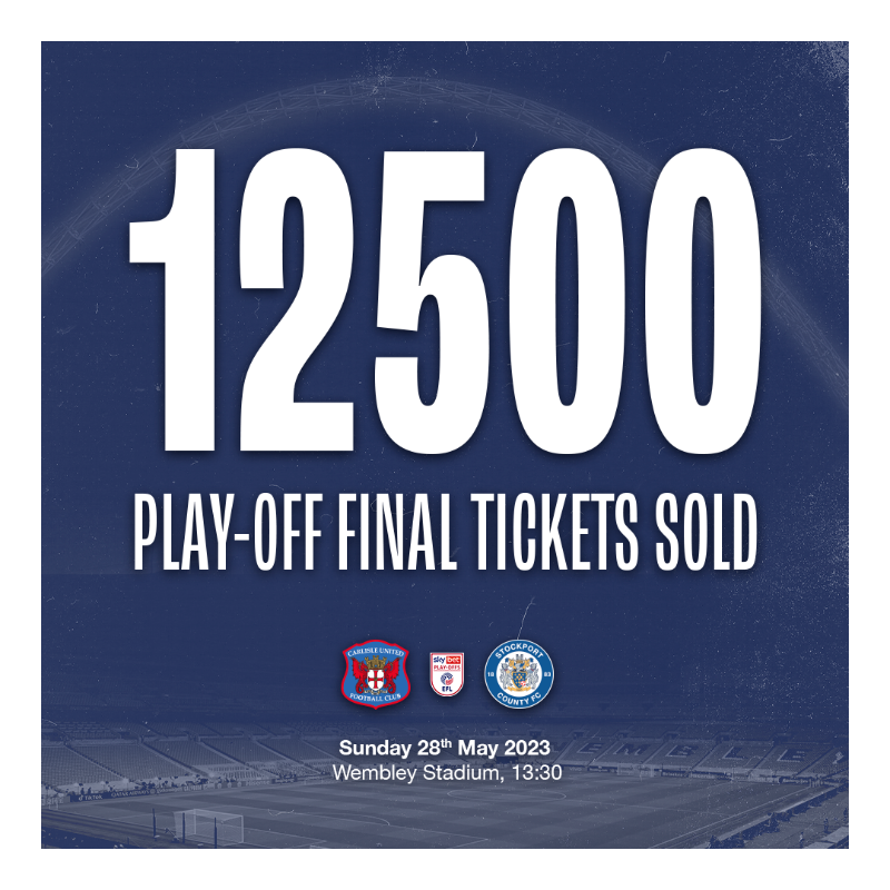 StockportCounty's tweet photo. 🤩 Keep it going, County fans...

Don't wait around - book your tickets for Wembley online today to cheer on Dave Challinor's #StockportCounty in the Play-Off Final!