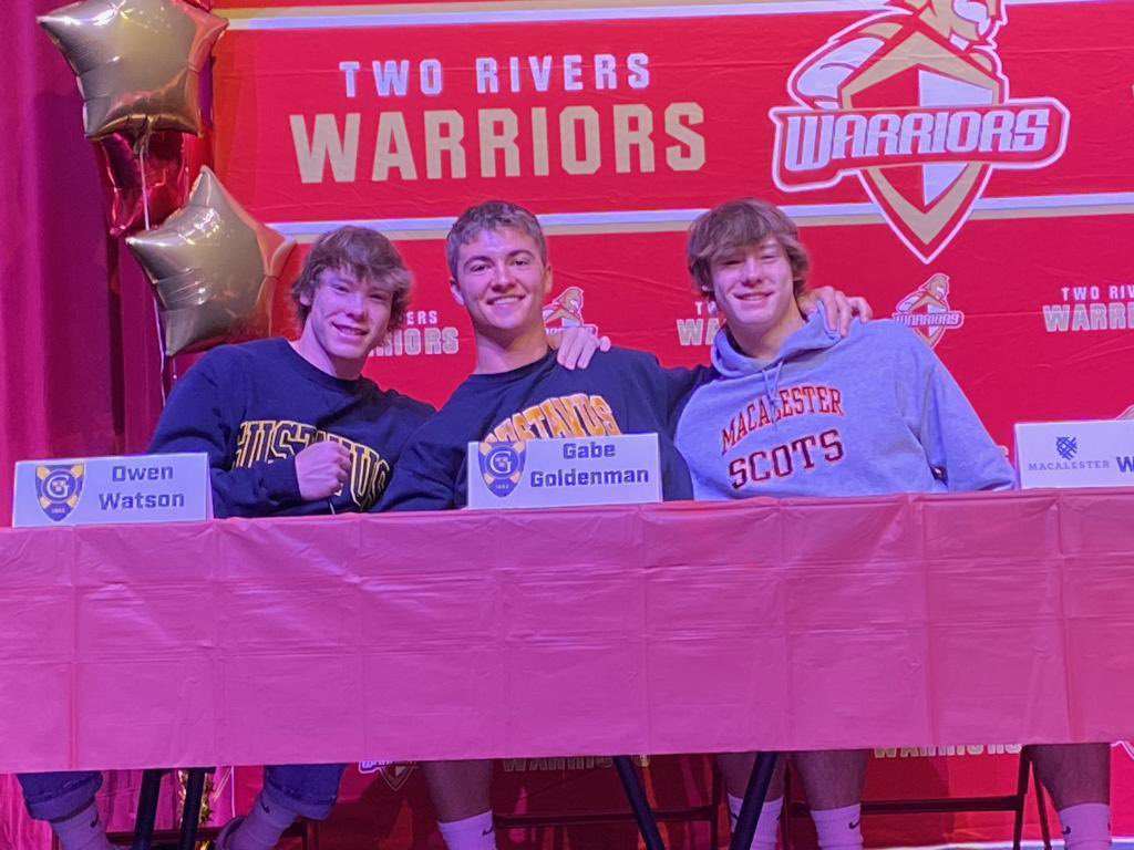 TwoRivers_FB's tweet photo. Warrior proud of @owenwatson1012 @ggoldenman11 and @willwatson2004 https://t.co/mTwNnBvyjV