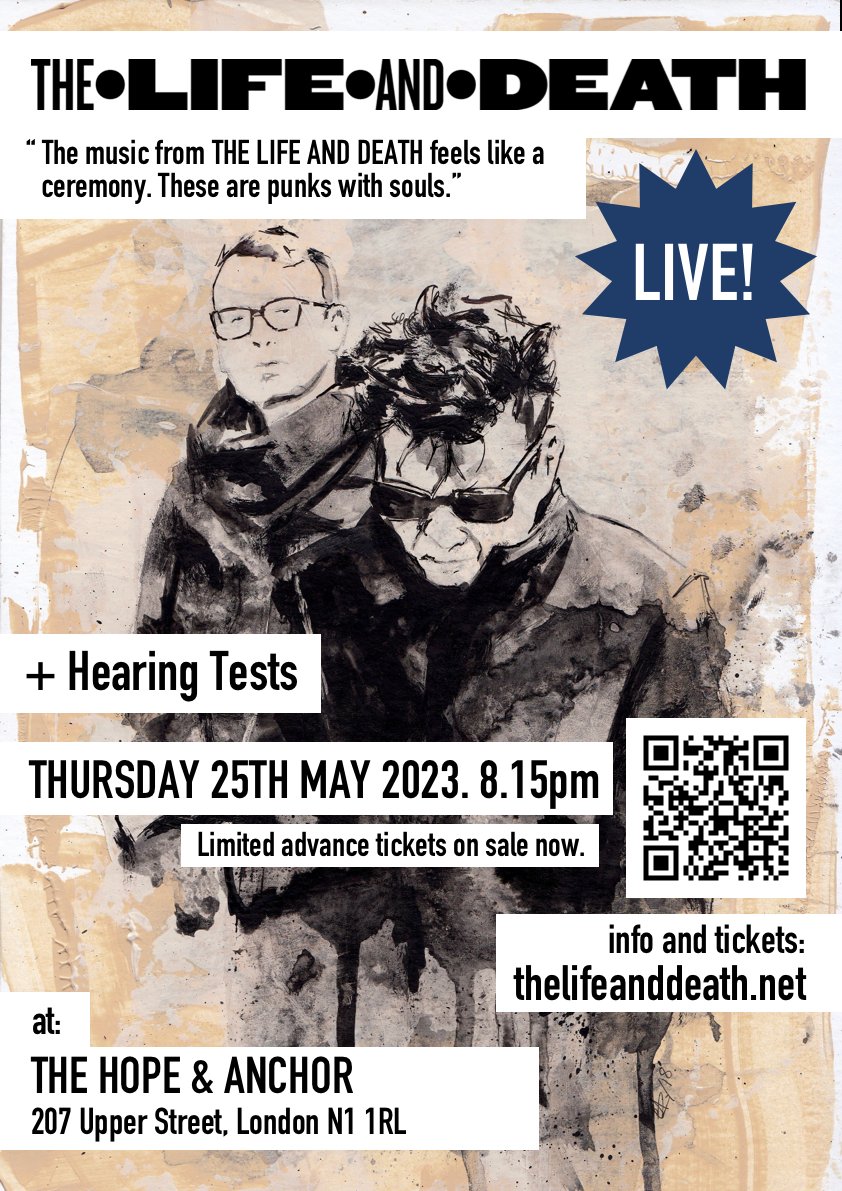 THIS THURSDAY, 25th MAY 2023. London. With special guests HEARING TESTS. Doors 8.15pm. 

<a href="/TheHopeLiveN1/">Hope and Anchor Live</a> #London #punkswithsouls <a href="/steve_lamacq/">Steve Lamacq</a> <a href="/maryannehobbs/">maryannehobbs</a> <a href="/BBC6Music/">BBC Radio 6 Music</a> <a href="/BBCLater/">Later...with Jools Holland on BBC Two</a> <a href="/marcrileydj/">Marc Riley ⚽️🍺🐳</a> <a href="/laurenlaverne/">Lauren Laverne</a>