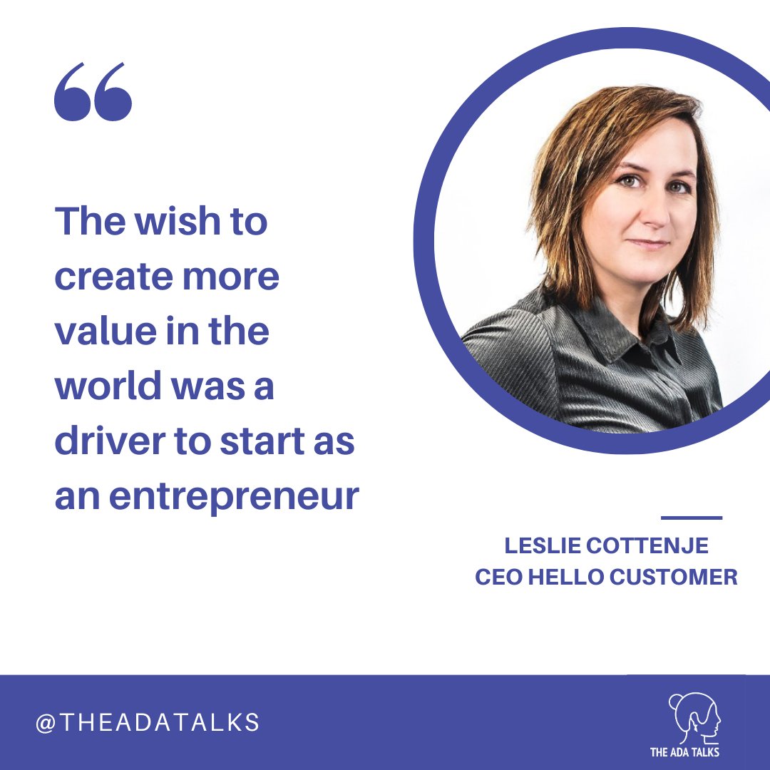 Last but not least. Thank you @lesliecottonje for being so open on our last @theadatalks!! It was truly inspiring <3 If you want to join us on our next edition, mark June 20th in your agenda and reserve your spot!