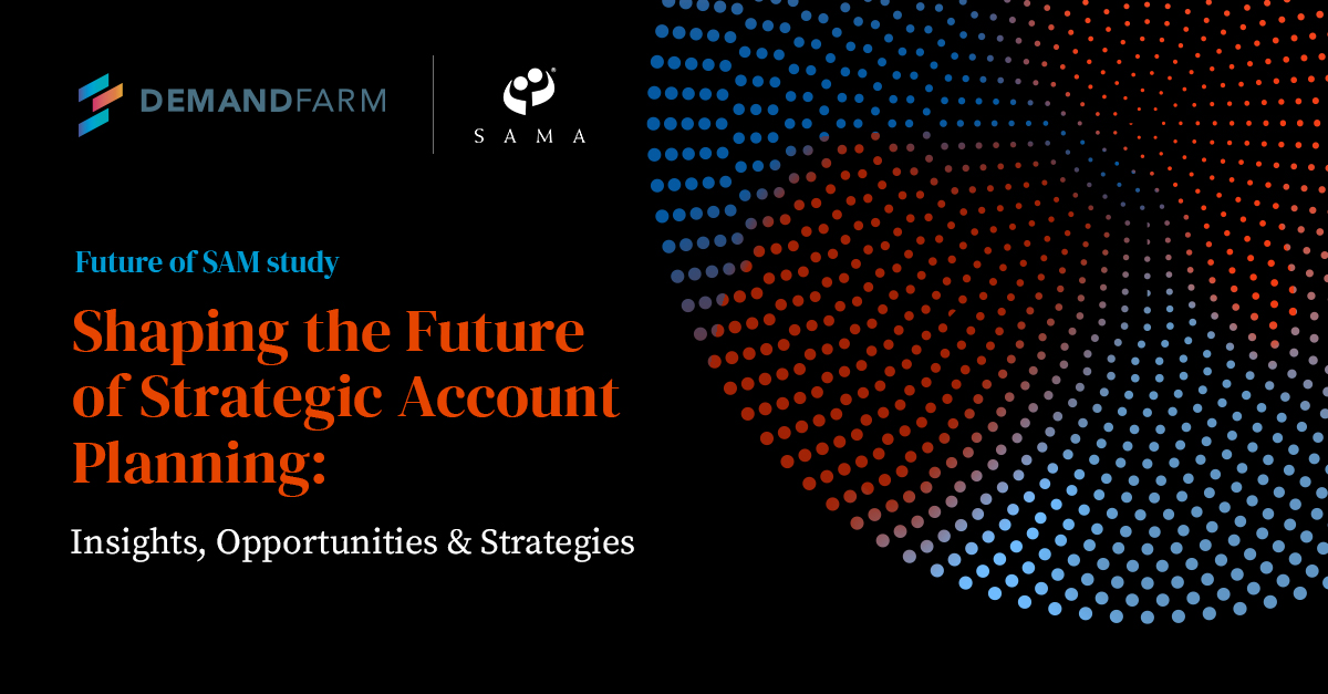 Get ready to discover the latest trends in strategic account planning from DemandFarm at today's <a href="/SAMAtweet/">SAMA</a> Conference 2023.
We're not holding back - all the answers you need to optimize your resources, address challenges, &amp; drive innovation in account planning will be revealed.