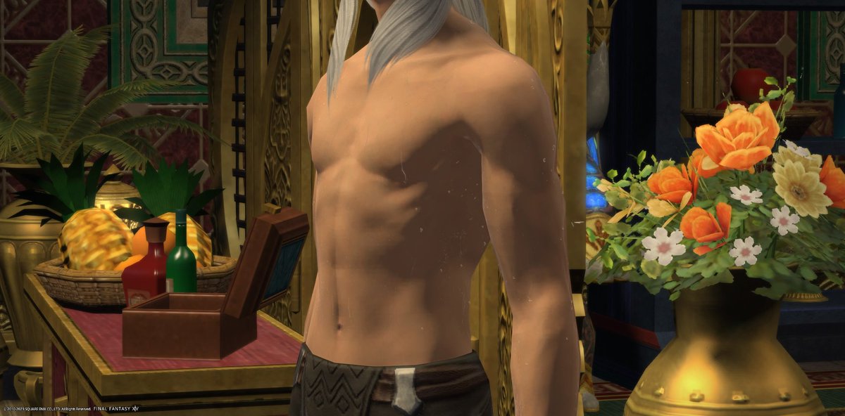 I love how Estinien is the ffxiv thirst trap, I think about that one tumblr post about it on the daily. I love my wife, Estinien Wyrmblood!