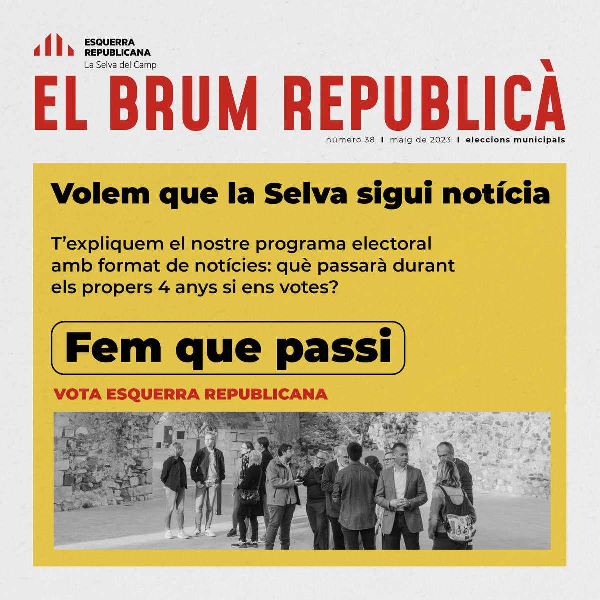 Durant els propers 4 anys volem que la Selva sigui notícia. 
Fem un salt cap el futur proper i llegim el que pot passar si ens feu confiança.

Aquí trobareu el nostre programa electoral amb el format de #lecturafàcil 

#laselvadelcamp #femquepassi #futurrepublicà