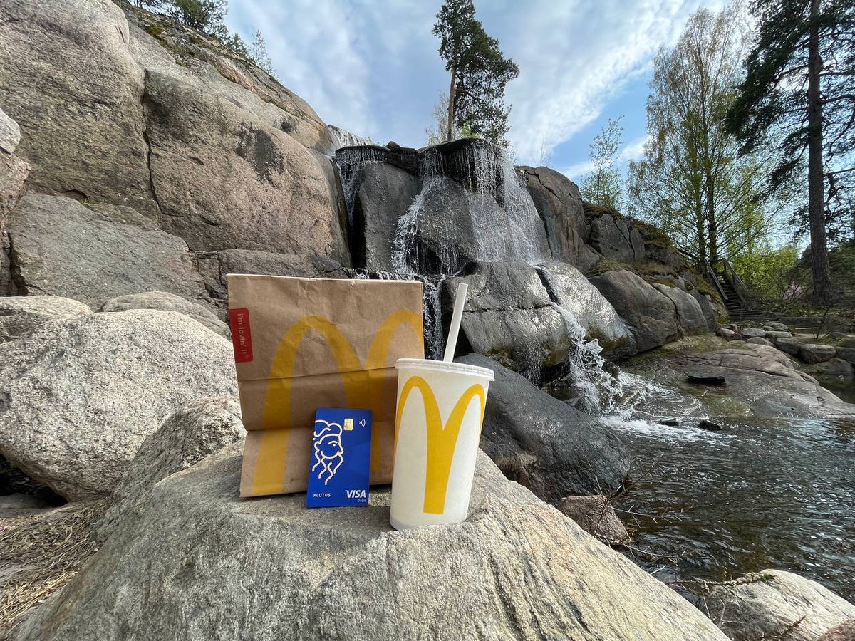 dahkelor's tweet image. The wait is over - with new Perks flowing as abundant as this waterfall, McDonald&apos;s finally made it on to the list! #HungryForPlutusPerks