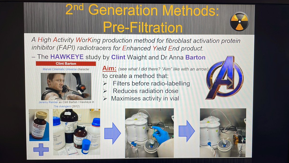 Thank you to @BNMSnews for asking me to present @EdRadiopharmacy’s work on production of Ga68-FAPI for @AnnaKateBarton’s study at #BNMS2023 It was great to share the UK’s first work with this exciting new PET radiopharmaceutical ☢️