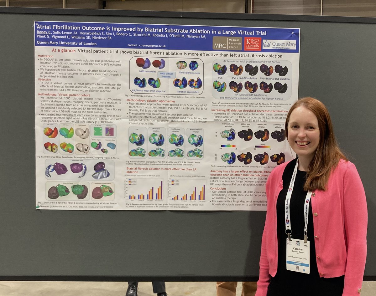 Thanks so much #HRS2023 for an amazing conference with so many inspiring presentations! As well as sharing our work on omnipolar mapping, we presented a large virtual patient trial on biatrial substrate ablation <a href="/S_NarayanMD/">Sanjiv Narayan</a> <a href="/CEMRG_/">Cardiac Electro-Mechanics Research Group</a> <a href="/DrSEWilliams/">Dr Steven Williams</a> <a href="/VigmondEJ/">Edward Vigmond</a> <a href="/TovRodero/">Dr Cristobal Rodero</a>