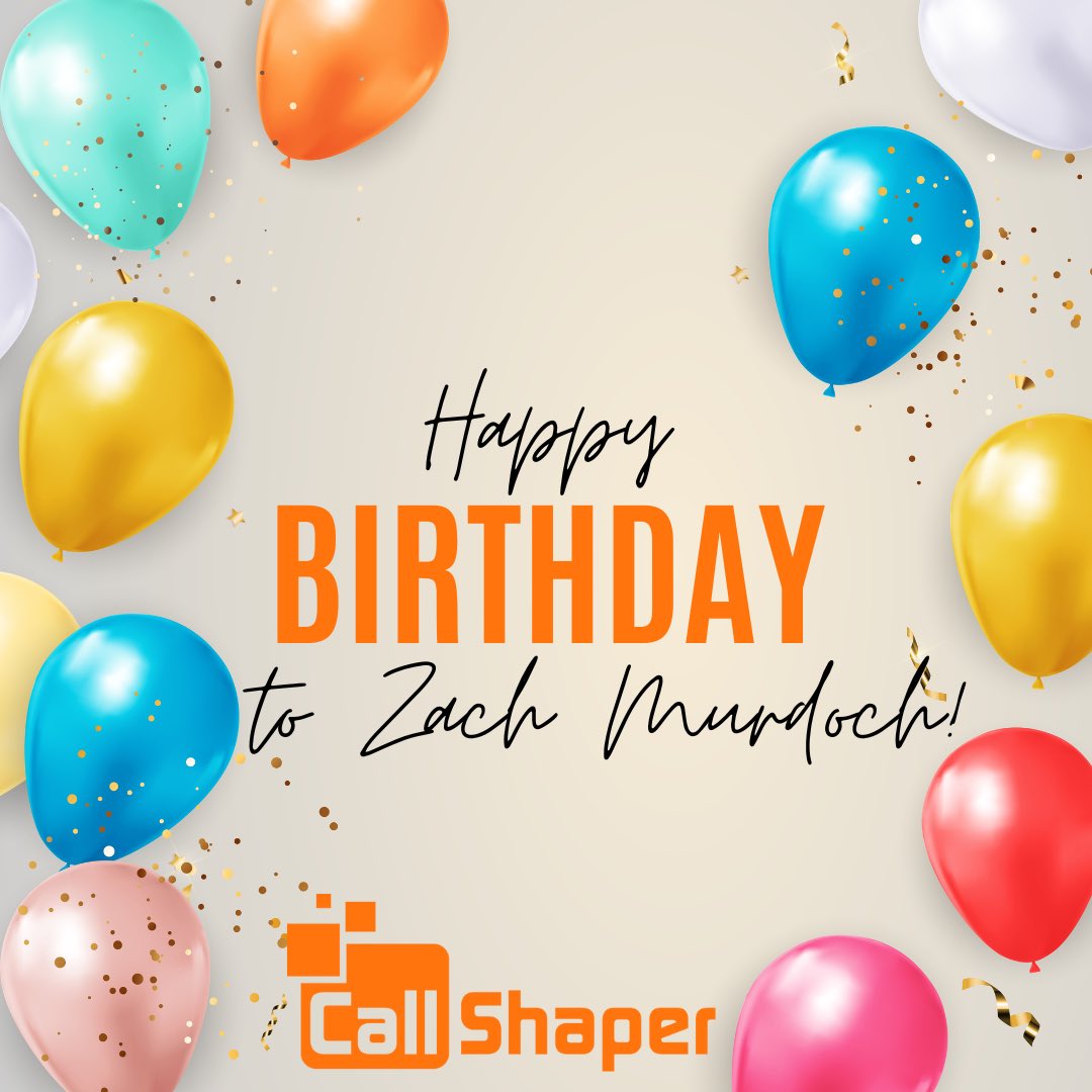 Sending a very Happy Birthday to our Client Success Trainer, Zach Murdoch! We hope you have a wonderful day🎉

#callshaper #clientsuccess #clientsuccesstrainer #employeebirthday #employeeappreciation #employeespotlight #birthday #birthdayintheworkplace