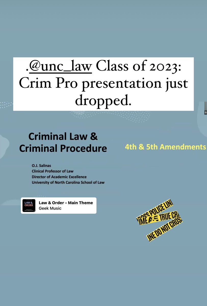 Crim Pro #BarExam presentation just dropped @unc_law Class of 2023. Check your email & reach out if you want to chat.
