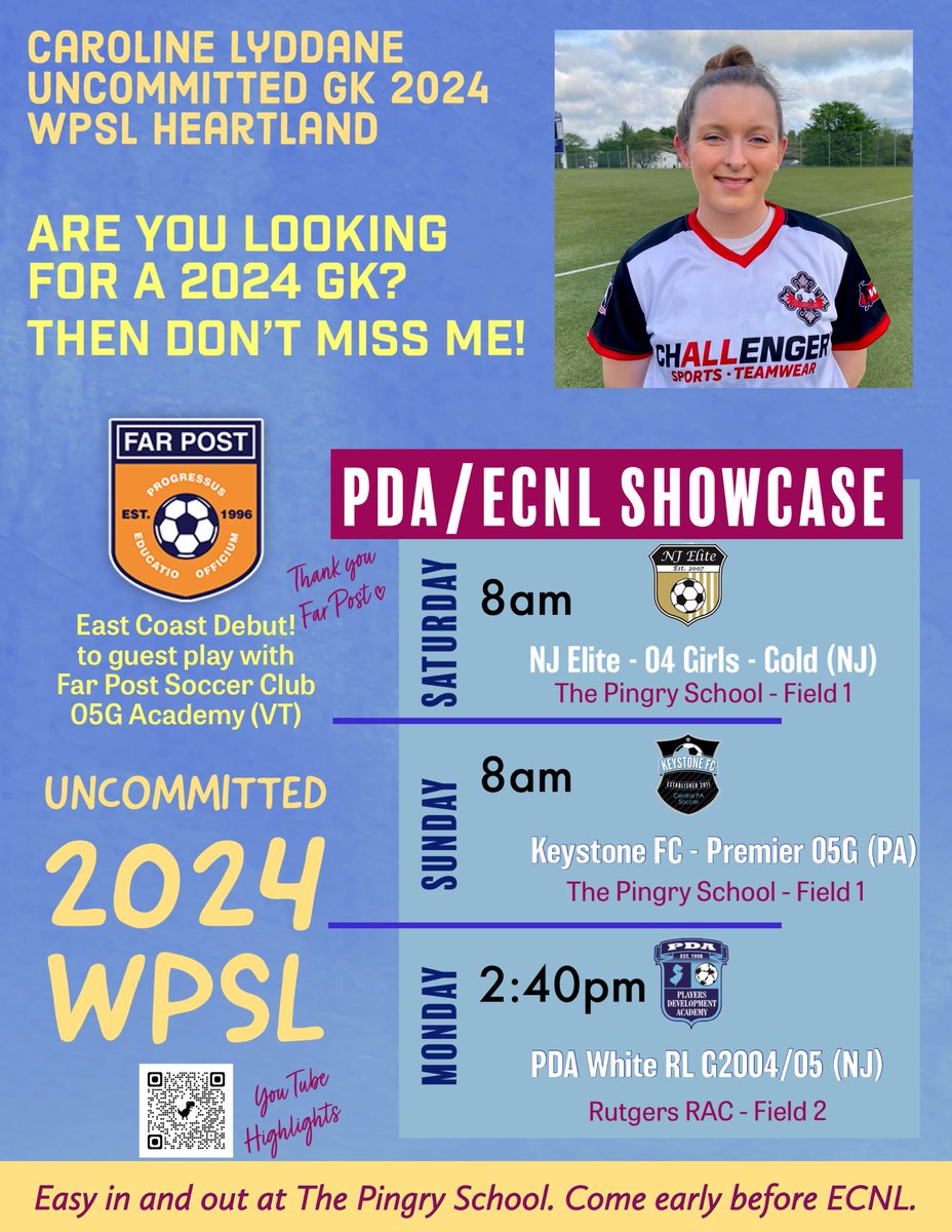 @sambbohon @GatorsSoccer Come to the Pingry School early in you’re looking for a 2024GK!
