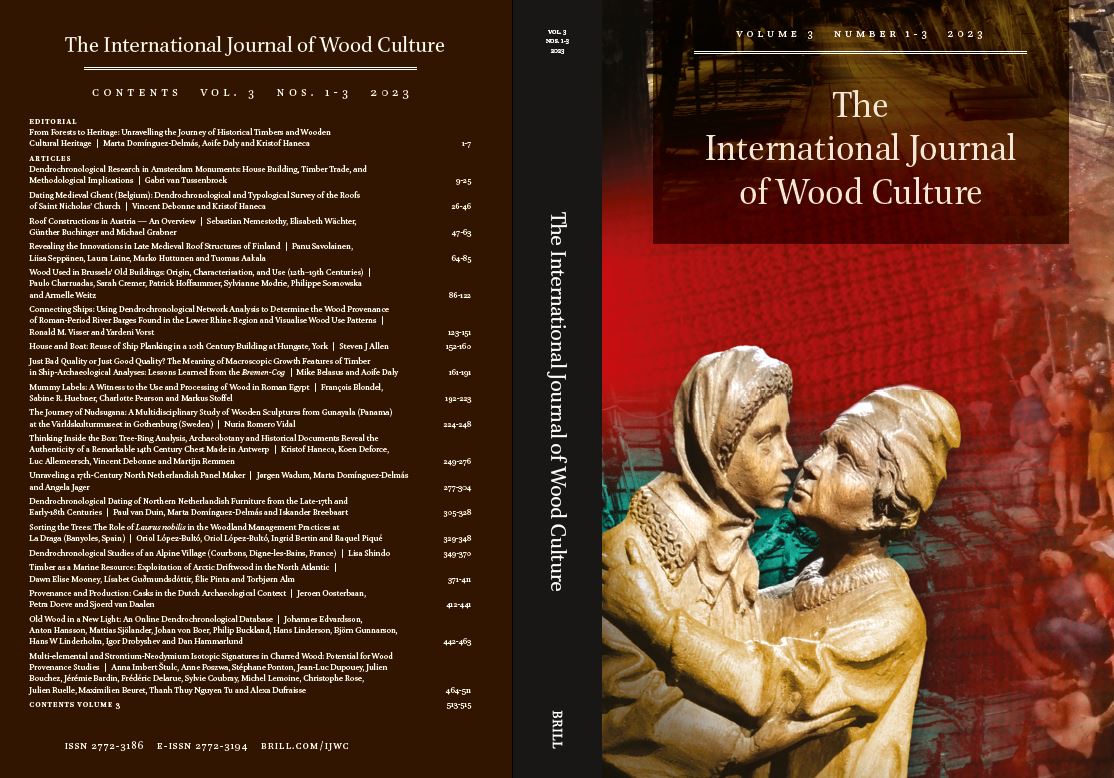 Brill_Biology's tweet photo. ** Special Issue **

This special issue of our #OpenAccess International Journal of Wood Culture contain papers dedicated to the conference “From Forests to Heritage�� conference. Out now: https://t.co/nZc7wXpLQN https://t.co/r5iywpsEH3