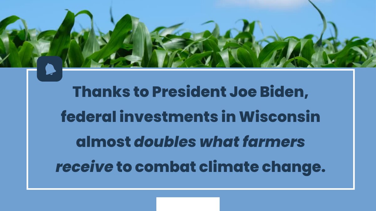 WalworthCoDems's tweet photo. The Inflation Reduction Act was an incredible feat by President Biden, and it continues to deliver for Wisconsinites! #SupportWisconsinFarmers
https://t.co/9qgzzPU3i0 https://t.co/dzlCz8Z7e2