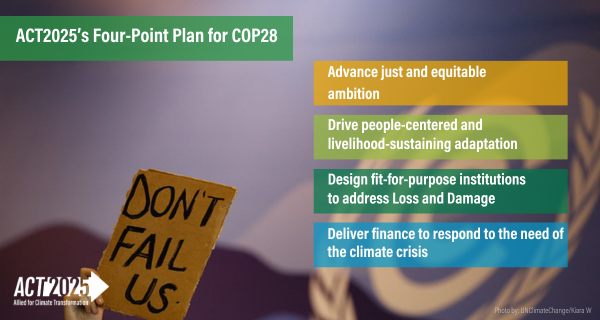 As negotiators gather at the #BonnClimateConference in June, #ACT2025 experts from vulnerable developing countries outline how they can set the stage for success at #COP28. Read their Call to Action here: bit.ly/3BQmBaO