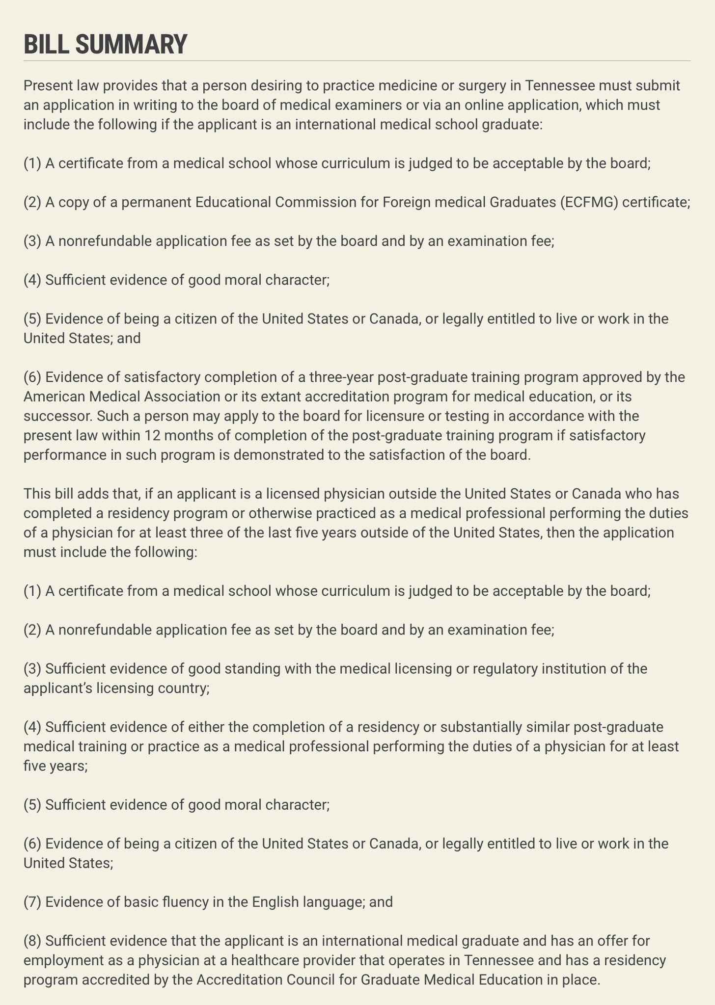 Last week, Tennessee passed legislation to allow international medical graduates to obtain licensure and practice independently *without* completing a